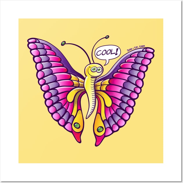 Coolorful butterfly exhibiting all the beauty on its big wings Wall Art by zooco